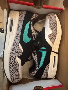 Nike Low Top Sneakers - Black, White & Teal
